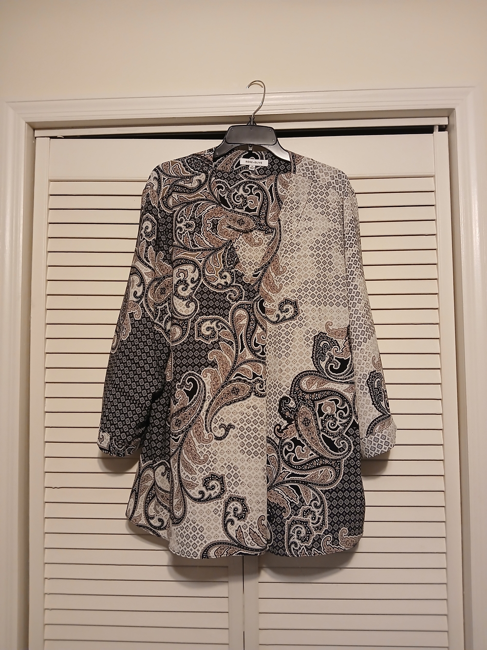 Rose & Olive Paisley V-neck Women’s Top